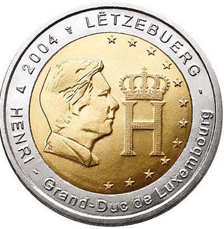 Luxemburg 2 € Henri nagyherceg 2004