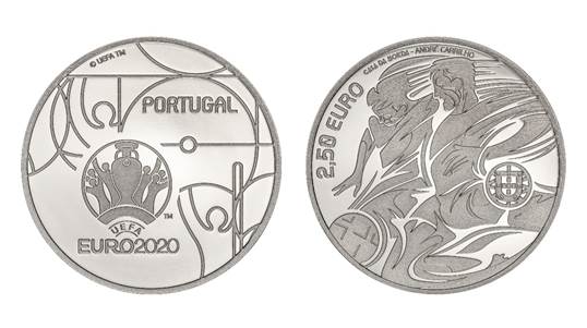 Portugália 2,50 € Euro 2020 UEFA Proof Silver