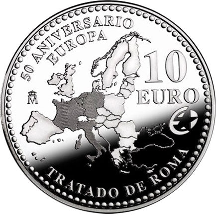 Spanyolország 10 € 50. évfordulója. Római Szerződés 2007