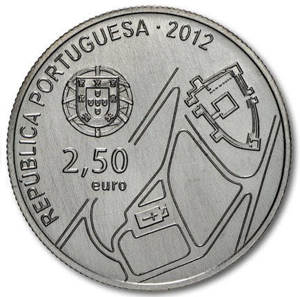 Portugália 2,50 € Guimarães történelmi központja 2012