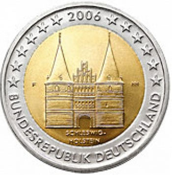 Németország 2 € Schleswig elnöksége – Holstentor 2006 (5 levél)