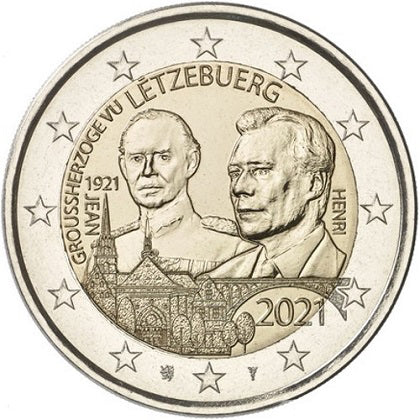 Luxemburg 2 € 100 éves születési Jean nagyherceg 2021