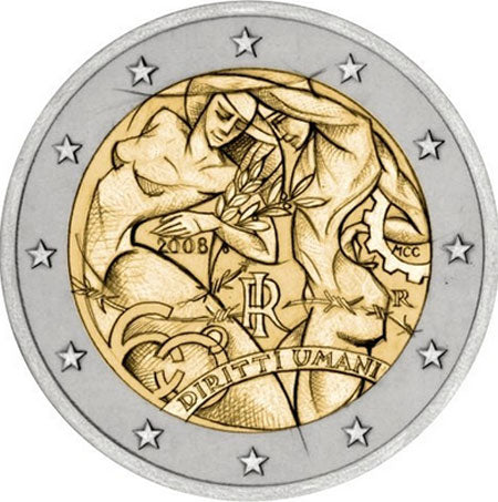 Olaszország 2 € Emberi Jogok Egyetemes Nyilatkozata, 2008
