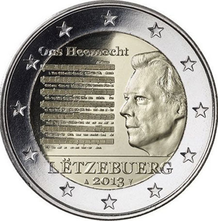 Luxemburg 2 eurós Himnusz 2013