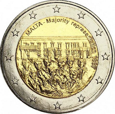 Málta 2 € A többség képviselete 2012