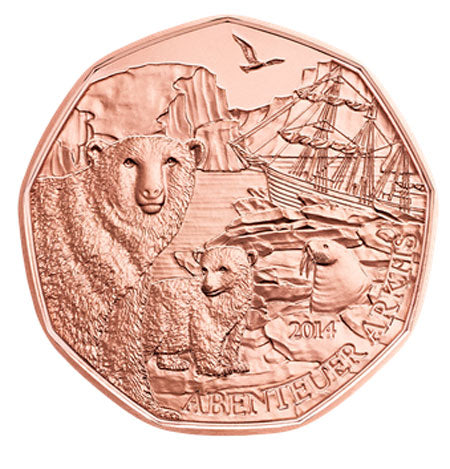 Ausztria 5 eurós Arctic Adventure 2014