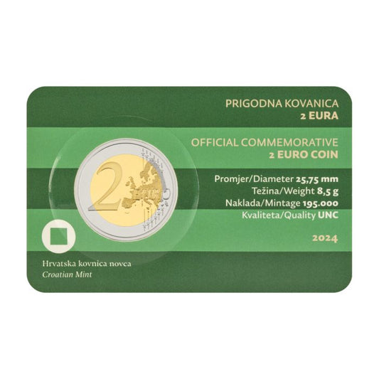 Horvátország 2 € Varazdin óvárosa 2024 érmekártya