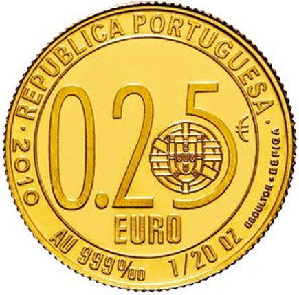 Portugália 1/4 € 2010 - Luis Camões