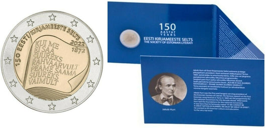 Észtország 2 € 150 Years Literary Society 2022 BNC