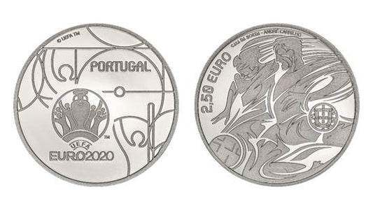 Portugália 2,50 € Euro 2020 UEFA Proof Silver
