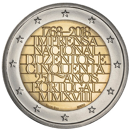 Portugália 2 € 250 év INCM 2018 BNC