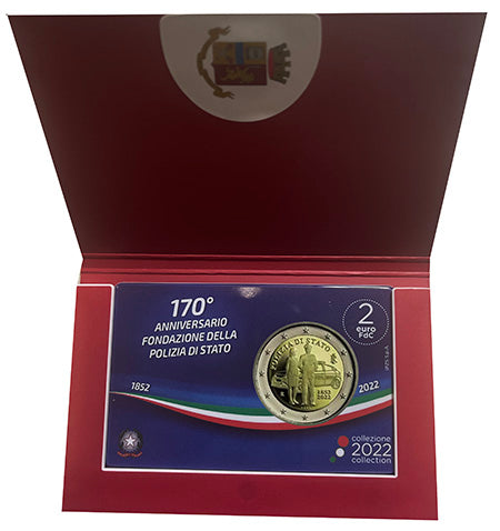 Italia 2 € 170 éves az olasz rendőrség alapítványa 2022 FDC COINCARD